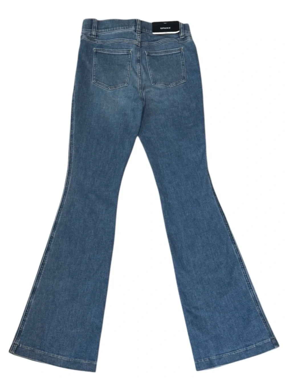 Spanx Stonewashed Blue Pull-On Sculpting Flare Denim Jeans Size S NWT - Picture 2 of 7